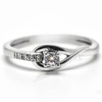 Firenze arany eljegyzési gyűrű gyémánttal