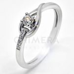 Firenze arany eljegyzési gyűrű gyémánttal