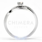 Firenze arany eljegyzési gyűrű gyémánttal