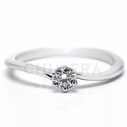 Trani arany eljegyzési gyűrű gyémánttal