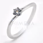 Trani arany eljegyzési gyűrű gyémánttal