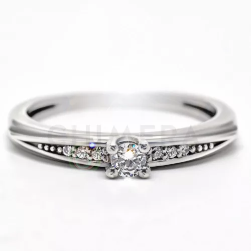 Sanremo arany eljegyzési gyűrű gyémánttal