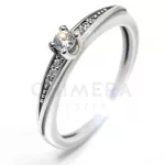 Sanremo arany eljegyzési gyűrű gyémánttal