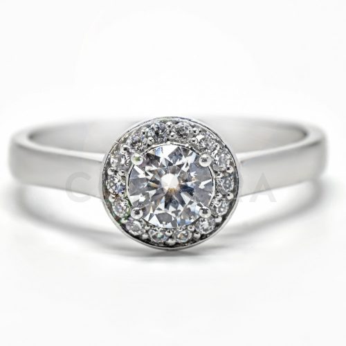 Alba Adriatica arany eljegyzési gyűrű gyémánttal