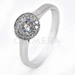 Alba Adriatica arany eljegyzési gyűrű gyémánttal