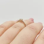 Sárga arany gyűrű gyémánttal