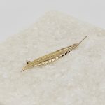 Sárga arany levelet formázó bross