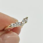 Sárga arany gyűrű cirkónia kövekkel