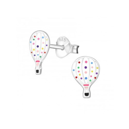 Ezüst léggömb fülbevaló