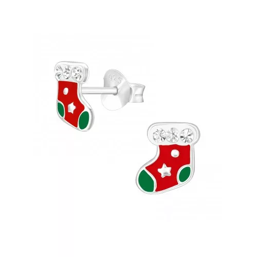 Ezüst csizma fülbevaló