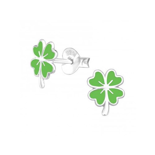 Ezüst lóhere fülbevaló