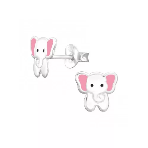 Ezüst elefánt fülbevaló