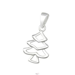 Ezüst karácsonyfa medál