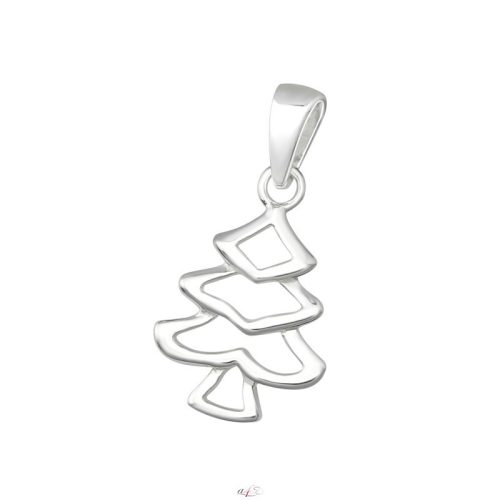 Ezüst karácsonyfa medál