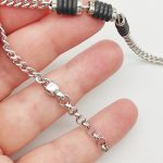 Ezüst kombinált pancer karlánc