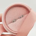 Fehér arany köves végtelen fülbevaló