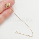 Sárga arany levél medálos karlánc