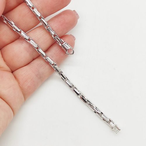 Fehér arany modern férfi karlánc