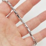 Fehér arany modern férfi karlánc