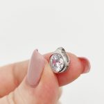 Fehér arany medál cirkóniával