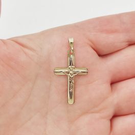 Sárga arany kereszt medál