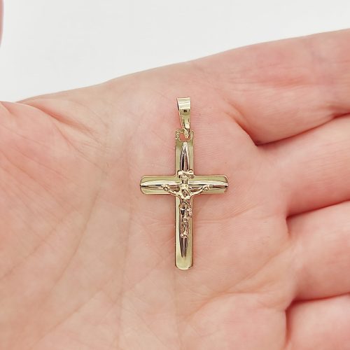 Sárga arany kereszt medál