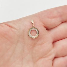 Rozé arany köves kör medál