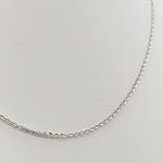 Fehér arany gyöngyanker nyaklánc - 39,5 cm