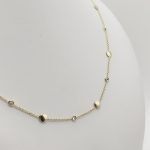 Sárga arany köves, díszített nyaklánc