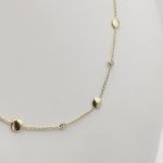 Sárga arany köves, díszített nyaklánc