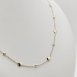 Sárga arany köves, díszített nyaklánc