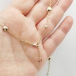 Sárga arany köves, díszített nyaklánc