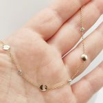 Sárga arany köves, díszített nyaklánc