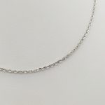 Fehér arany anker nyaklánc - 50 cm