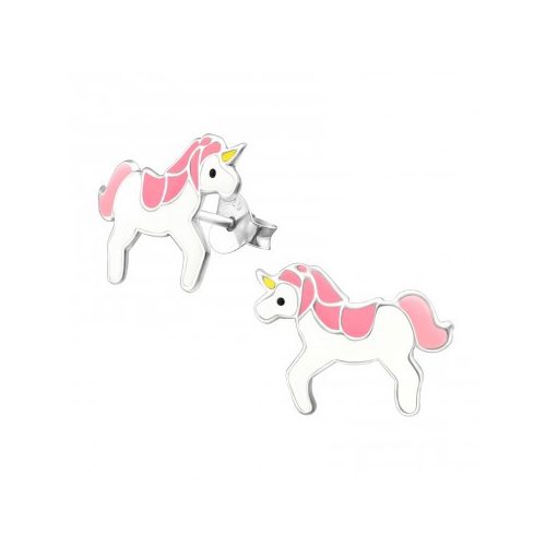 Ezüst unicornis fülbevaló
