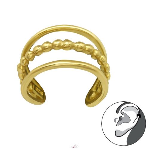 Ezüst aranyozott fülgyűrű