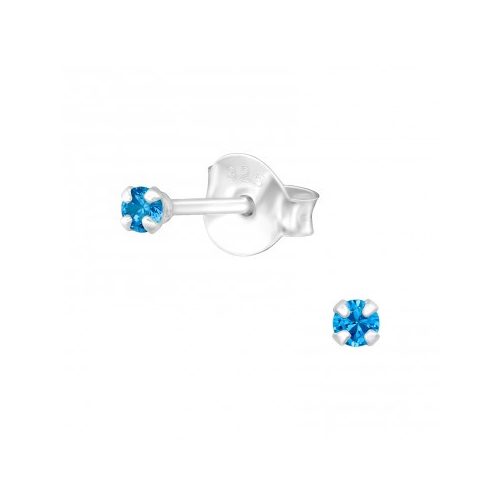 Ezüst mini kék köves fülbevaló