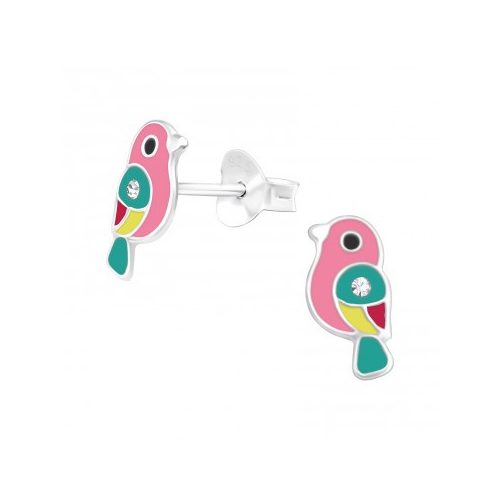 Ezüst madárka fülbevaló