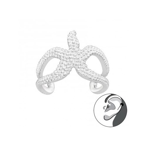 Ezüst tengeri csillag fülgyűrű