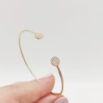 Sárga arany nyitott sokköves karperec