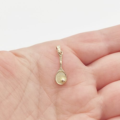 Sárga arany teniszütő medál