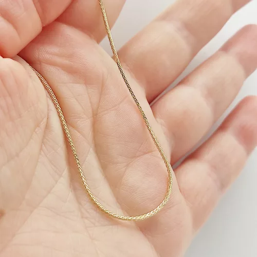 Sárga arany barbara nyaklánc - 42 cm