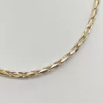 Sárga-fehér arany modern nyaklánc