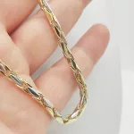 Sárga-fehér arany modern nyaklánc