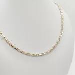 Sárga-fehér arany modern nyaklánc