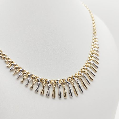 Sárga-fehér arany "Indián nyár" nyakék