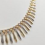 Sárga-fehér arany "Indián nyár" nyakék