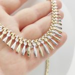 Sárga-fehér arany "Indián nyár" nyakék