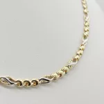 Sárga-fehér arany modern nyakék