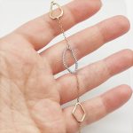 Sárga-fehér arany modern karlánc